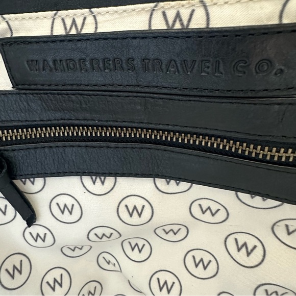 Wanderers Travel Co Gemma Large Tote Handbag Black Cow Leather Magnet Closure - Picture 12 of 15